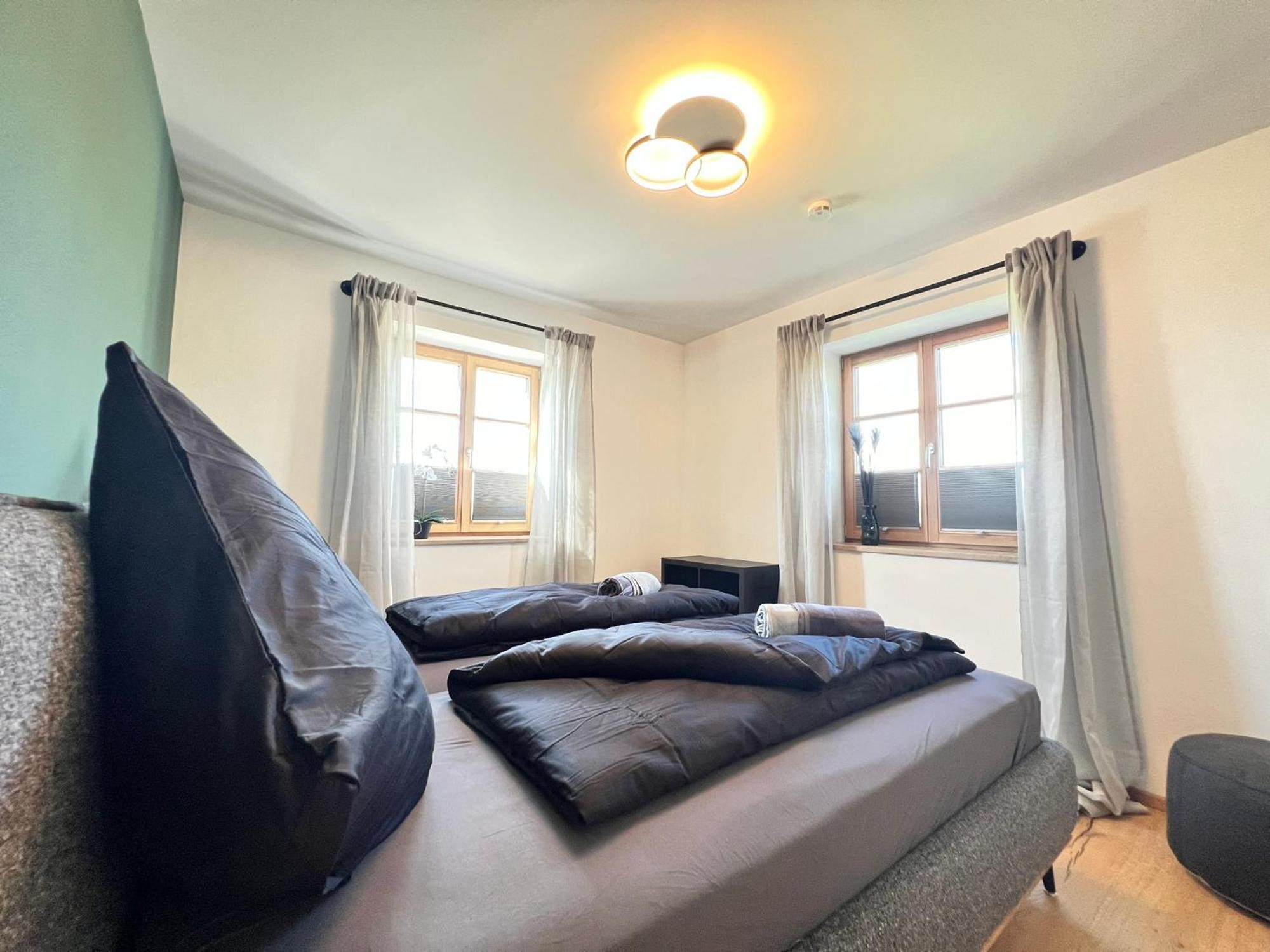 Stay Nice Apartments Dorfen Naehe Muenchen Jacuzzi Grillkota 75 Zoll Tv Eksteriør billede